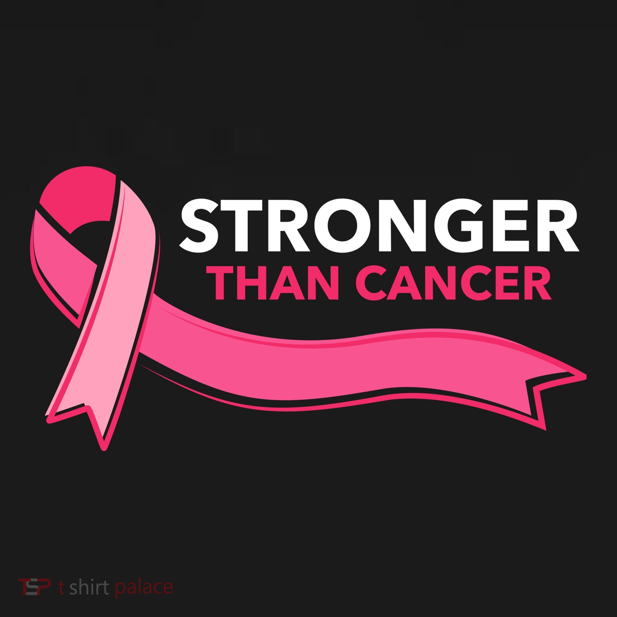 Stronger Than Cancer Pink Ribbon Coaster