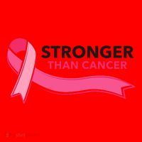 Stronger Than Cancer Pink Ribbon Santa Hat thumb 1
