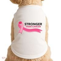 Stronger Than Cancer Pink Ribbon Doggie Tank thumb 0