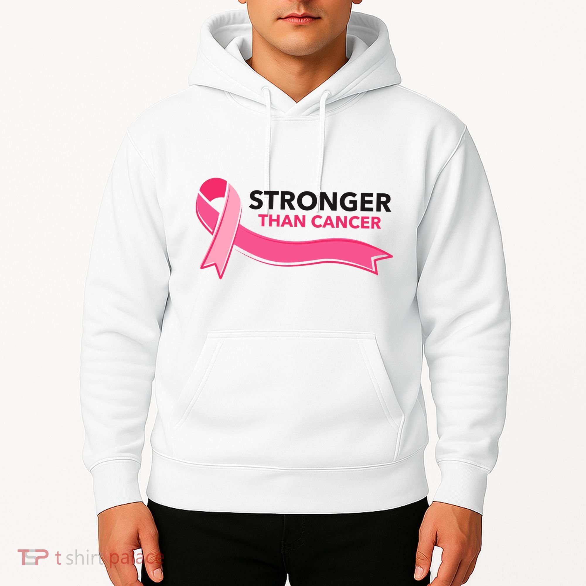 Stronger Than Cancer Pink Ribbon Hoodie