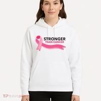 Stronger Than Cancer Pink Ribbon Hoodie thumb 5