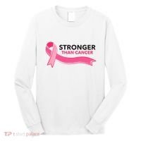 Stronger Than Cancer Pink Ribbon Long Sleeve Shirt thumb 0