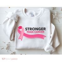 Stronger Than Cancer Pink Ribbon Sweatshirt thumb 2