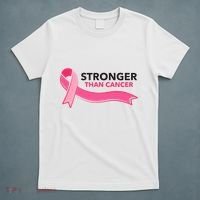 Stronger Than Cancer Pink Ribbon T-Shirt thumb 5
