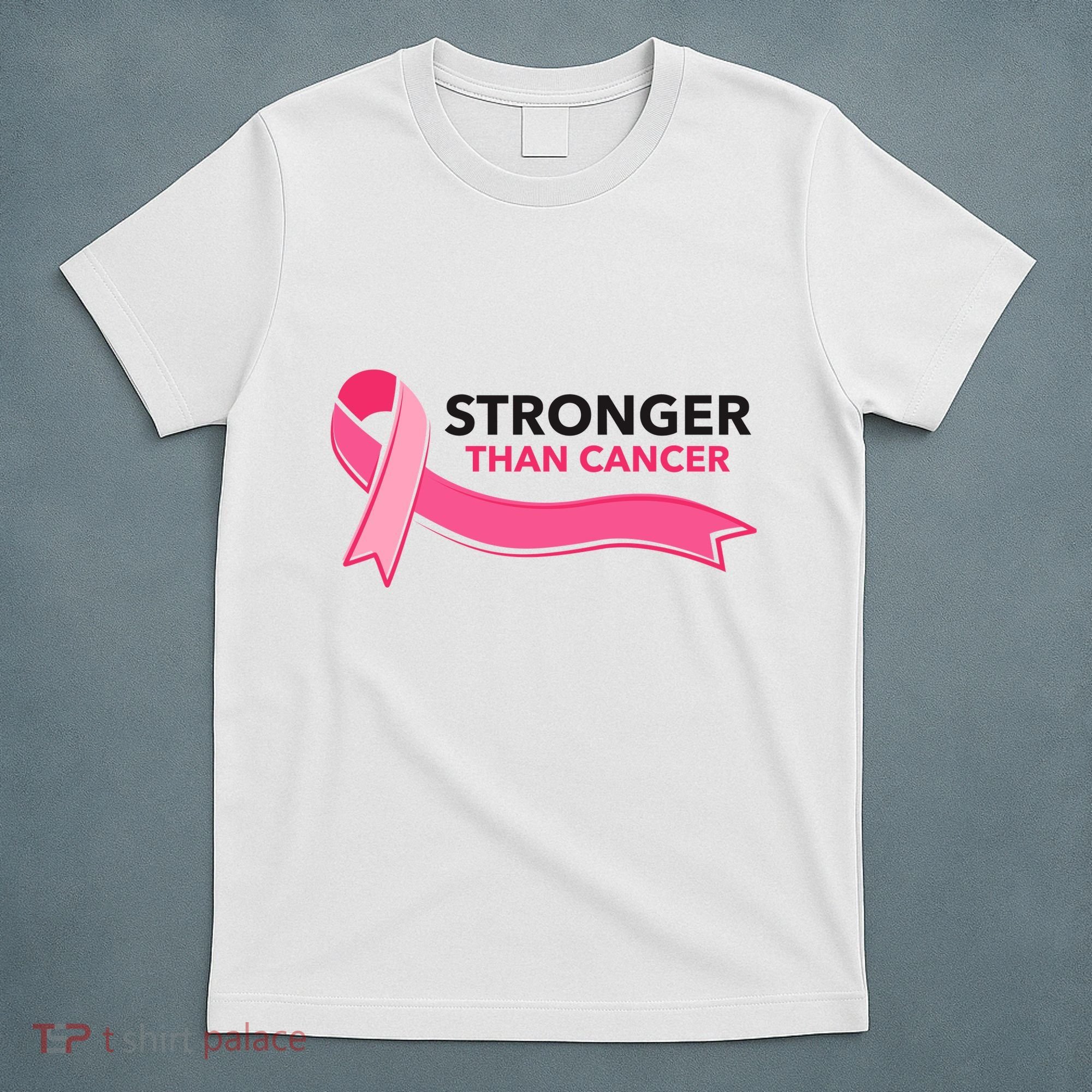 Stronger Than Cancer Pink Ribbon T-Shirt