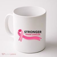 Stronger Than Cancer Pink Ribbon Coffee Mug thumb 0