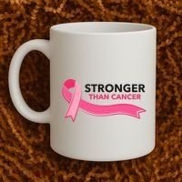 Stronger Than Cancer Pink Ribbon Coffee Mug thumb 2