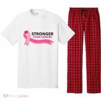 Stronger Than Cancer Pink Ribbon Pajama Set thumb 0