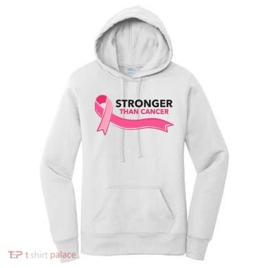 Stronger Than Cancer Pink Ribbon Women's Hoodie