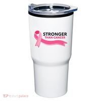 Stronger Than Cancer Pink Ribbon Tumbler thumb 0