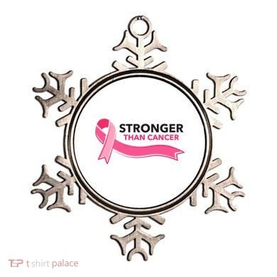 Stronger Than Cancer Pink Ribbon Ornament