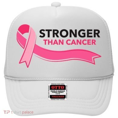 Stronger Than Cancer Pink Ribbon Hat