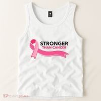 Stronger Than Cancer Pink Ribbon Tank Top thumb 2