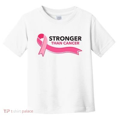 Stronger Than Cancer Pink Ribbon Toddler T-Shirt