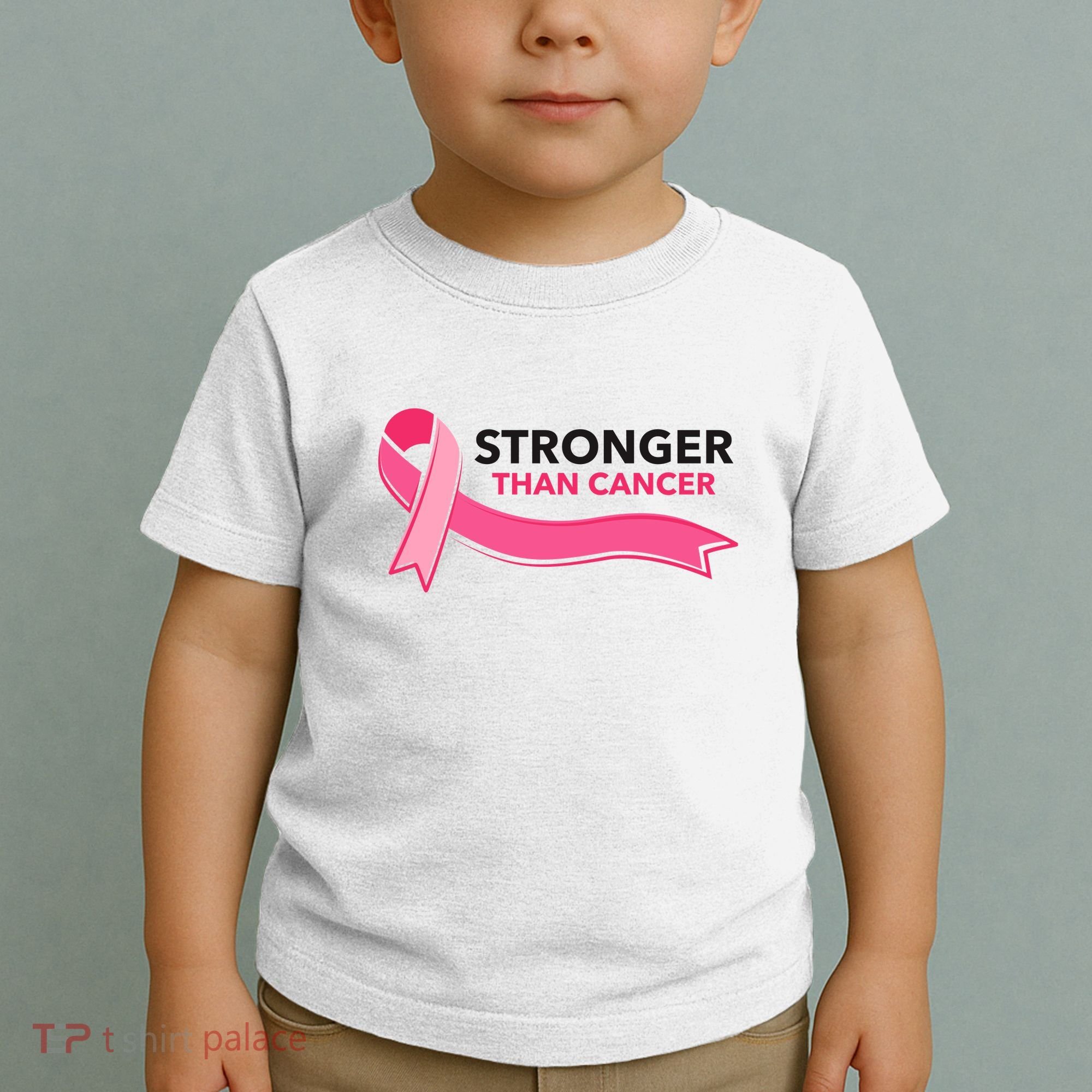 Stronger Than Cancer Pink Ribbon Toddler T-Shirt