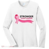 Stronger Than Cancer Pink Ribbon Women's Long Sleeve Shirt thumb 0
