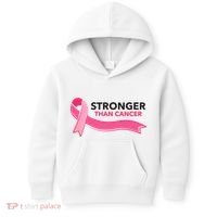 Stronger Than Cancer Pink Ribbon Kids Hoodie thumb 0