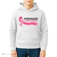 Stronger Than Cancer Pink Ribbon Kids Hoodie thumb 4