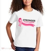 Stronger Than Cancer Pink Ribbon Kids T-Shirt thumb 2