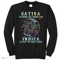 Sativa To Change The Things I Can Indica Cannabis W Tie Dye Sweatshirt thumb 0