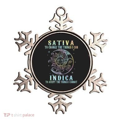 Sativa To Change The Things I Can Indica Cannabis W Tie Dye Ornament