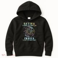 Sativa To Change The Things I Can Indica Cannabis W Tie Dye Kids Hoodie thumb 0