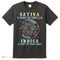 Sativa To Change The Things I Can Indica Cannabis W Tie Dye T-Shirt thumb 0