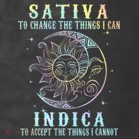 Sativa To Change The Things I Can Indica Cannabis W Tie Dye Kids T-Shirt thumb 4