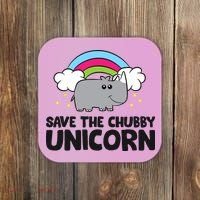 Save The Chubby Unicorn Love Rhinos Coaster thumb 0