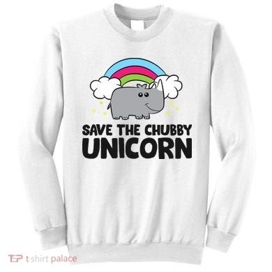 Save The Chubby Unicorn Love Rhinos Sweatshirt