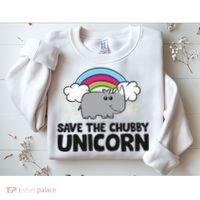 Save The Chubby Unicorn Love Rhinos Sweatshirt thumb 2