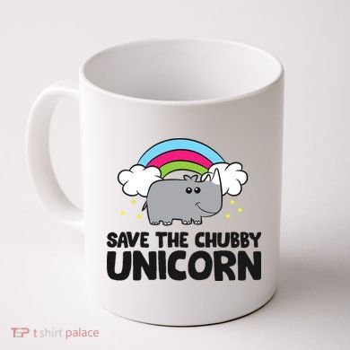 Save The Chubby Unicorn Love Rhinos Coffee Mug