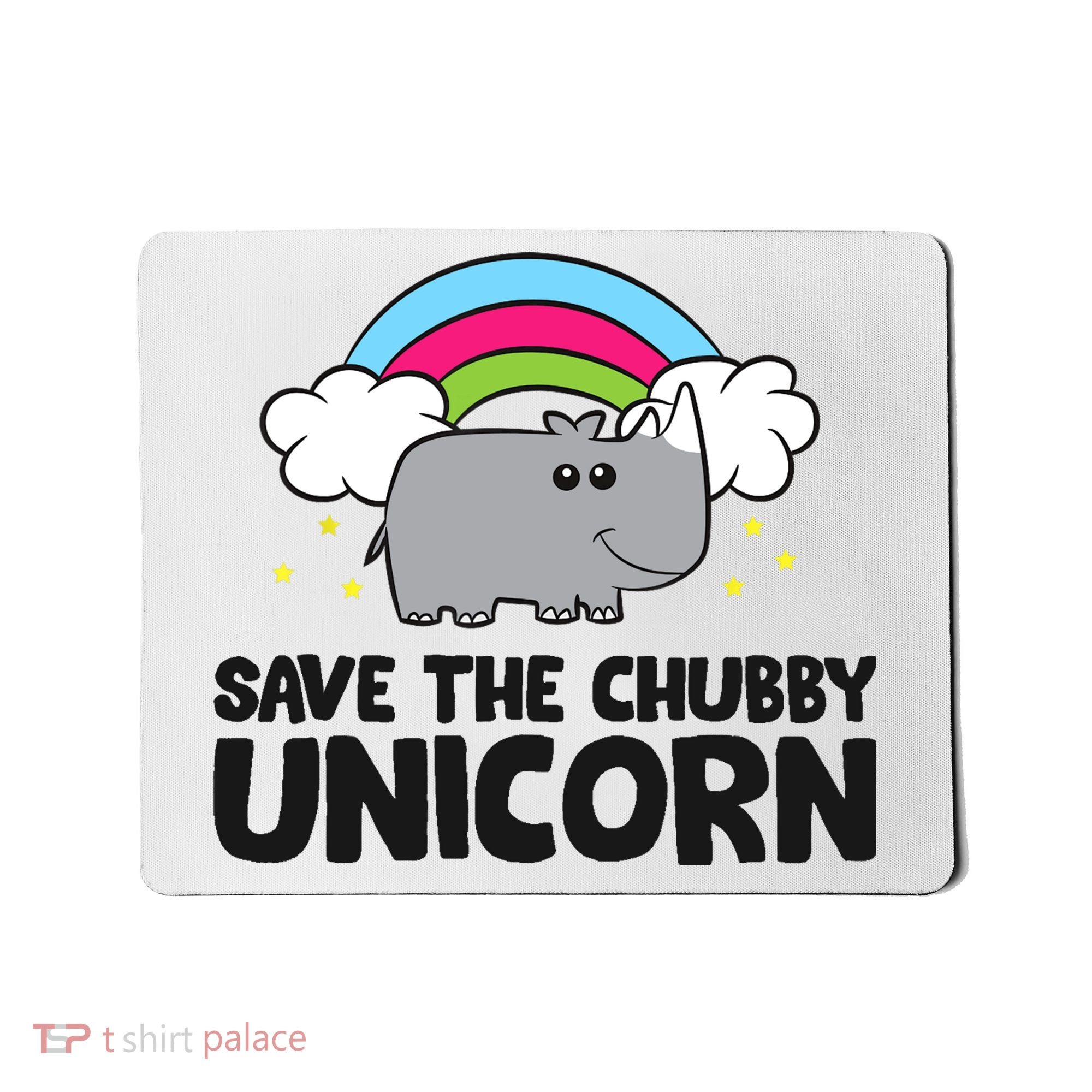 Save The Chubby Unicorn Love Rhinos Mousepad