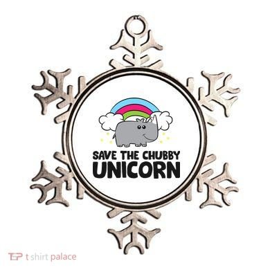 Save The Chubby Unicorn Love Rhinos Ornament