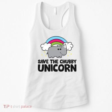 Save The Chubby Unicorn Love Rhinos Women's Tank Top