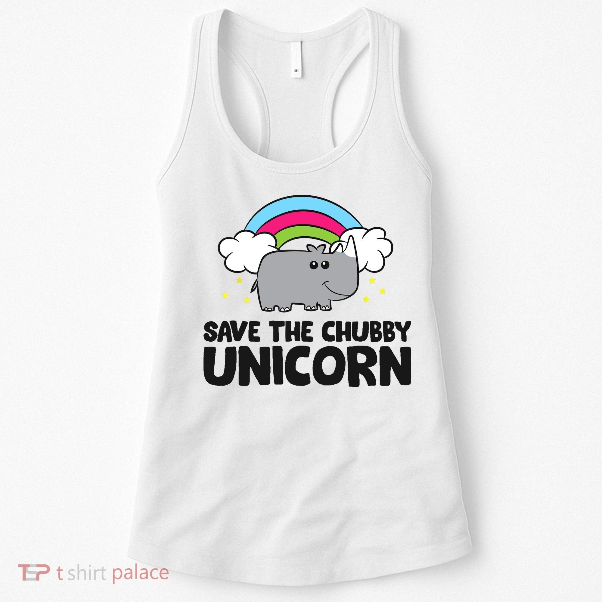 Save The Chubby Unicorn Love Rhinos Women's Tank Top
