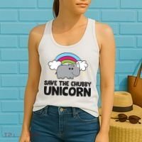 Save The Chubby Unicorn Love Rhinos Women's Tank Top thumb 2