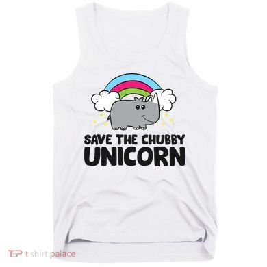 Save The Chubby Unicorn Love Rhinos Tank Top