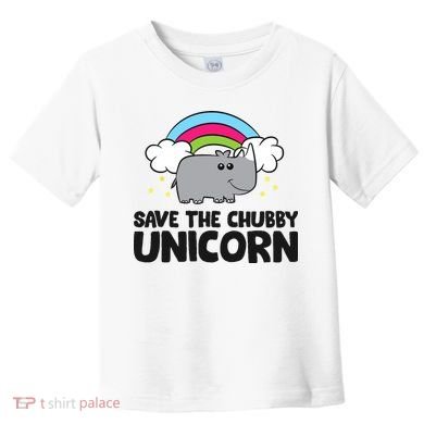 Save The Chubby Unicorn Love Rhinos Toddler T-Shirt