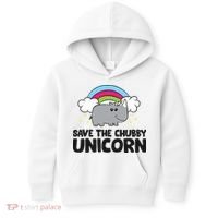 Save The Chubby Unicorn Love Rhinos Kids Hoodie thumb 0