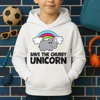 Save The Chubby Unicorn Love Rhinos Kids Hoodie thumb 2