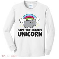 Save The Chubby Unicorn Love Rhinos Kids Long Sleeve Shirt thumb 0