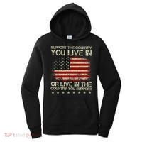 Support The Country You Live In The Country You Support Women's Hoodie thumb 0