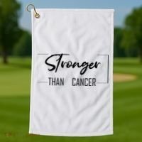 Stronger Than Cancer Golf Towel thumb 1