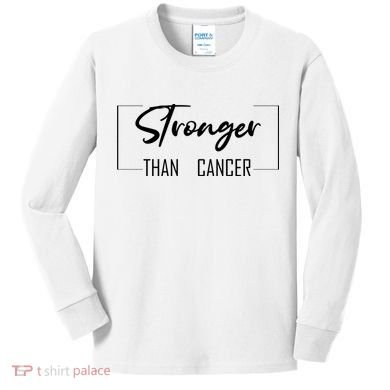 Stronger Than Cancer Kids Long Sleeve Shirt