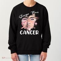 Stronger Than Cancer Girl Women's Sweatshirt thumb 0