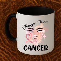 Stronger Than Cancer Girl Coffee Mug thumb 2