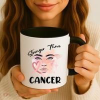 Stronger Than Cancer Girl Coffee Mug thumb 3