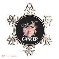 Stronger Than Cancer Girl Ornament thumb 0