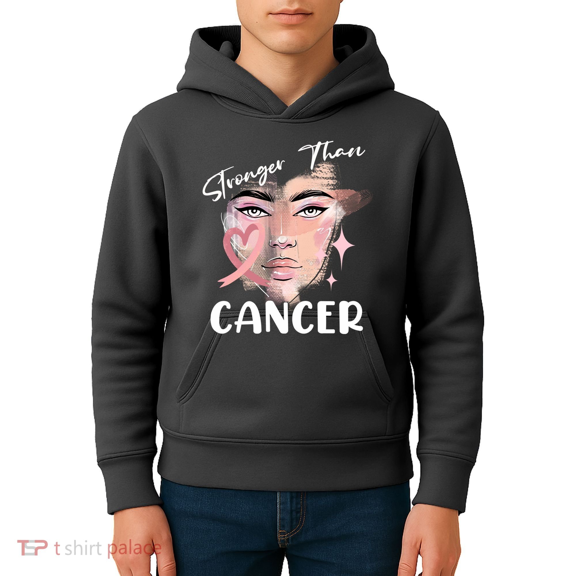 Stronger Than Cancer Girl Kids Hoodie